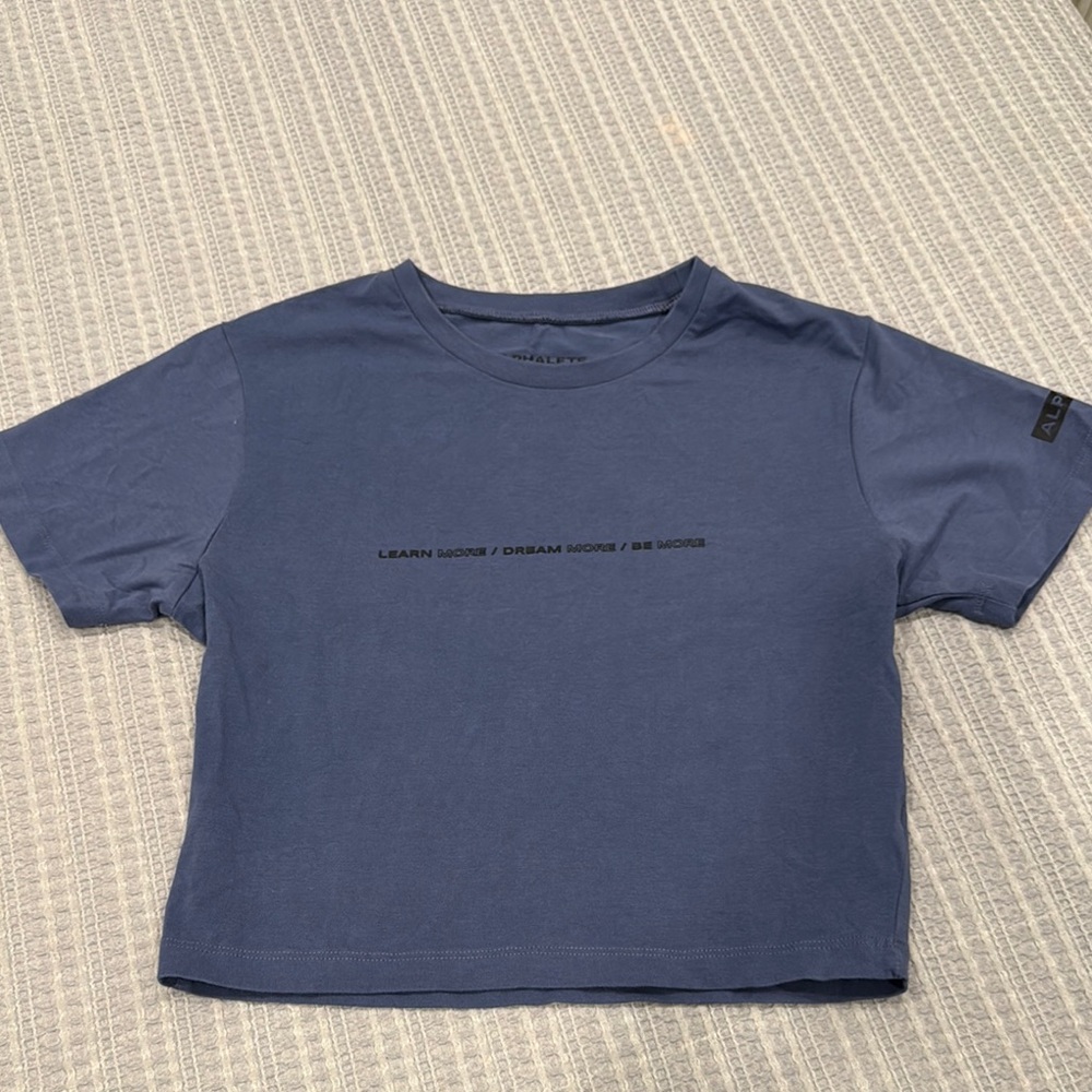 Alphalete Blue Fitted Crop T-Shirt